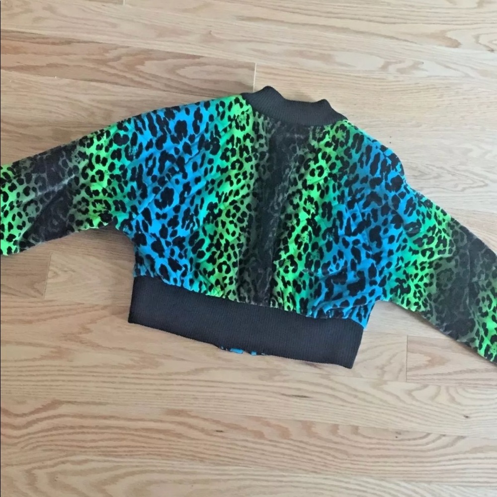 Versace x H&M Cropped Baroque Velvet Bomber sz 4 - Picture 3 of 5